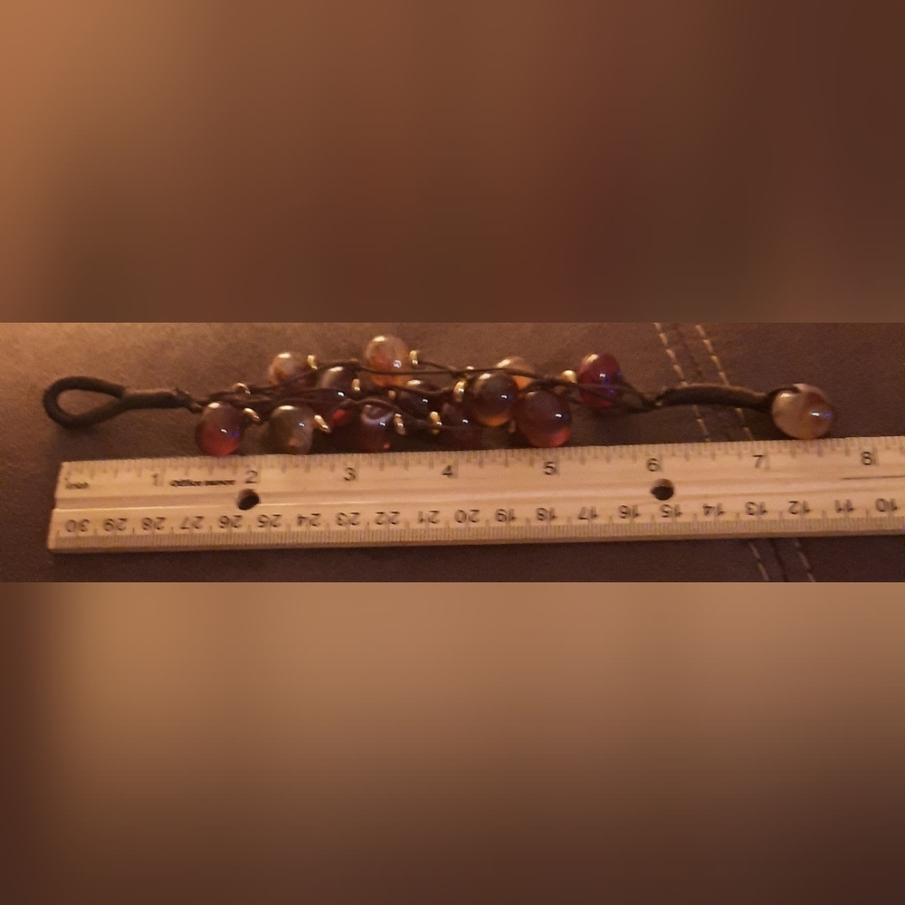 Cookie Lee Signed Beaded Multistrand Bracelet Bro… - image 6